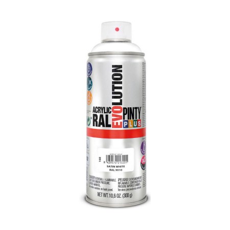 Peinture en spray Pintyplus Evolution RAL 9010 400 ml Satiné Pure White: Plus de 300.000 produits de grandes marques en vente di