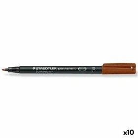 Marqueur permanent Staedtler Lumocolor Marron (10 Unités): Plus de 300.000 produits de grandes marques en vente directe à prix u