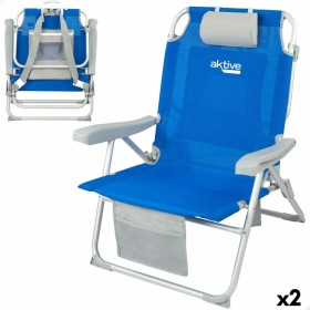 Chaise Pliante avec Repose-Tête Aktive Bleu 55 x 86 x 66 cm (2 Unités): Plus de 300.000 produits de grandes marques en vente dir