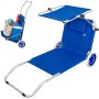 Chaise longue Aktive Bleu Auvent Chariot pliant 62 x 62 x 117 cm (2 Unités): Plus de 300.000 produits de grandes marques en vent