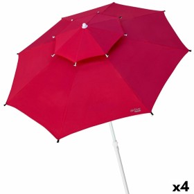Parasol Aktive Rouge Métal Fibre de Verre 280 x 261 x 280 cm (4 Unités): Plus de 300.000 produits de grandes marques en vente di