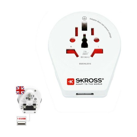 Adaptateur de courant Skross 1500267 United Kingdom International 1 x USB: Plus de 300.000 produits de grandes marques en vente 