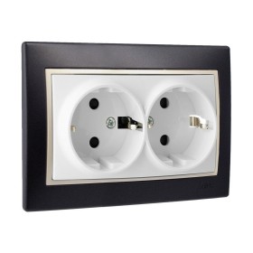 Socle de prise Solera Europa erp60/2nu Bipolaire Double Noir Intégré 250 V 16 A: Plus de 300.000 produits de grandes marques en 