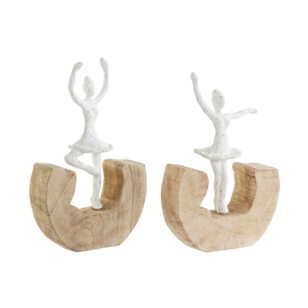 Figurine Décorative DKD Home Decor Blanc Marron Danseuse Classique 17 x 6 x 24 cm (2 Unités): Plus de 300.000 produits de grande