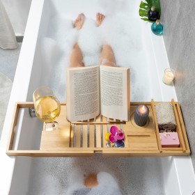 Plateau de Baignoire Extensible en Bambou Trayth InnovaGoods: Plus de 300.000 produits de grandes marques en vente directe à pri