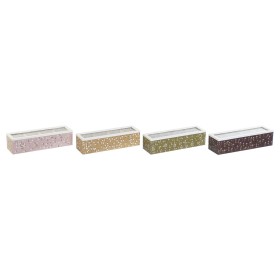 Boîte pour infusions DKD Home Decor Vert Moutarde Brun foncé Verre Bois MDF (4 Unités): Plus de 300.000 produits de grandes marq