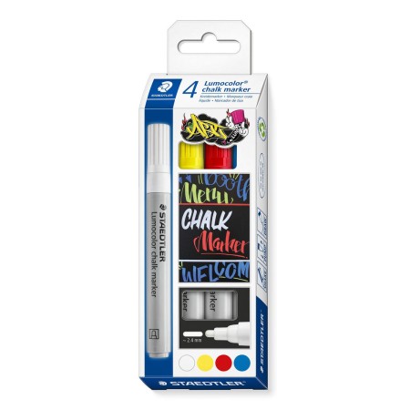 marqueur craie liquide Staedtler Lumocolor 344 4 Pièces: Plus de 300.000 produits de grandes marques en vente directe à prix usi