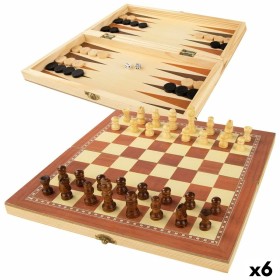 Échecs et dames Colorbaby Backgammon Bois (6 Unités): Plus de 300.000 produits de grandes marques en vente directe à prix usine 