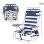 Chaise de Plage Aktive Bleu Blanc 50 x 76 x 45 cm (2 Unités): Plus de 300.000 produits de grandes marques en vente directe à pri