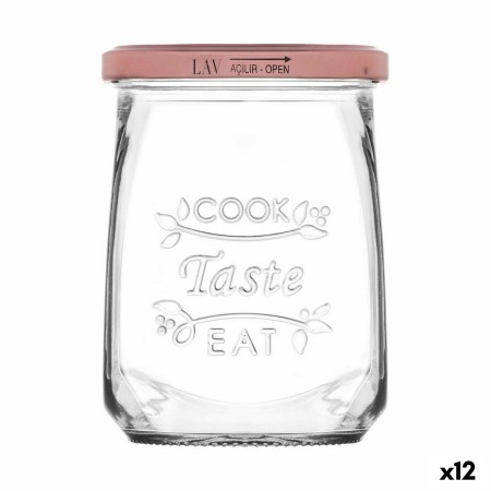 Bocal en Verre Transparent Inde Tasty 550 ml Avec couvercle (12 Unités): Plus de 300.000 produits de grandes marques en vente di
