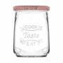 Bocal en Verre Transparent Inde Tasty 550 ml Avec couvercle (12 Unités): Plus de 300.000 produits de grandes marques en vente di