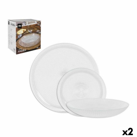 Assietes La Mediterránea Andra Transparent 18 Pièces (2 Unités): Plus de 300.000 produits de grandes marques en vente directe à 