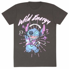 T shirt à manches courtes Stitch Wild Energy Graphite Unisexe: Plus de 300.000 produits de grandes marques en vente directe à pr