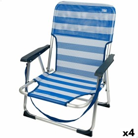 Chaise de Plage Aktive Pliable Bleu 44 x 72 x 35 cm (4 Unités): Plus de 300.000 produits de grandes marques en vente directe à p