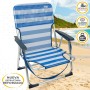 Chaise de Plage Aktive Pliable Bleu 44 x 72 x 35 cm (4 Unités): Plus de 300.000 produits de grandes marques en vente directe à p