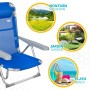 Chaise de Plage Aktive Pliable Bleu 48 x 90 x 60 cm (2 Unités): Plus de 300.000 produits de grandes marques en vente directe à p