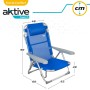 Chaise de Plage Aktive Pliable Bleu 48 x 90 x 60 cm (2 Unités): Plus de 300.000 produits de grandes marques en vente directe à p