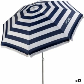 Parasol Aktive Bleu/Blanc 180 x 185 x 180 cm Acier Tissu Oxford (12 Unités): Plus de 300.000 produits de grandes marques en vent