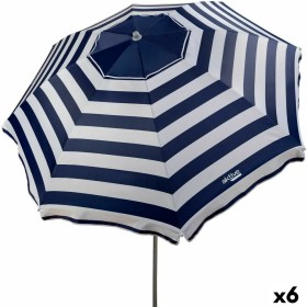 Parasol Aktive Bleu/Blanc 220 x 209 x 220 cm Acier Tissu Oxford (6 Unités): Plus de 300.000 produits de grandes marques en vente