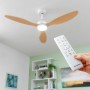 Ventilateur de Plafond avec Lumière LED et 3 Pales ABS Wuled InnovaGoods Bois 36 W 52 Ø132 cm: Plus de 300.000 produits de grand