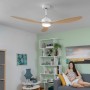 Ventilateur de Plafond avec Lumière LED et 3 Pales ABS Wuled InnovaGoods Bois 36 W 52 Ø132 cm: Plus de 300.000 produits de grand