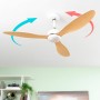 Ventilateur de Plafond avec Lumière LED et 3 Pales ABS Wuled InnovaGoods Bois 36 W 52 Ø132 cm: Plus de 300.000 produits de grand