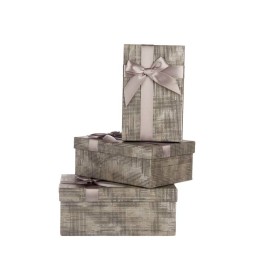 Set de boîtes décoratives Pincello 137 Anthracite Carton Rayures Lien 3 Pièces: Plus de 300.000 produits de grandes marques en v