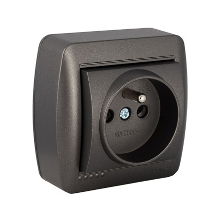 Socle de prise Solera Mural 2p+t Graphite 16 A 250 V Français: Plus de 300.000 produits de grandes marques en vente directe à pr