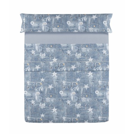 Jeu de draps Lois TEJANO Bleu Lit king size: Plus de 300.000 produits de grandes marques en vente directe à prix usine sur cadea