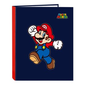 Reliure à anneaux Super Mario World Blue marine A4 26.5 x 33 x 4 cm: Plus de 300.000 produits de grandes marques en vente direct