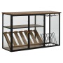 Range Bouteilles Home ESPRIT Noir Naturel Bois Métal Verre 102 x 32 x 60 cm: Plus de 300.000 produits de grandes marques en vent