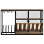 Range Bouteilles Home ESPRIT Noir Naturel Bois Métal Verre 102 x 32 x 60 cm: Plus de 300.000 produits de grandes marques en vent