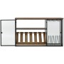 Range Bouteilles Home ESPRIT Noir Naturel Bois Métal Verre 102 x 32 x 60 cm: Plus de 300.000 produits de grandes marques en vent