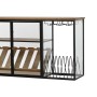 Range Bouteilles Home ESPRIT Noir Naturel Bois Métal Verre 102 x 32 x 60 cm: Plus de 300.000 produits de grandes marques en vent
