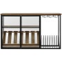 Range Bouteilles Home ESPRIT Noir Naturel Bois Métal Verre 102 x 32 x 60 cm: Plus de 300.000 produits de grandes marques en vent