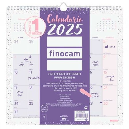 calendrier mural Finocam CHIC Violet Papier 2025 30 x 30 cm: Plus de 300.000 produits de grandes marques en vente directe à prix