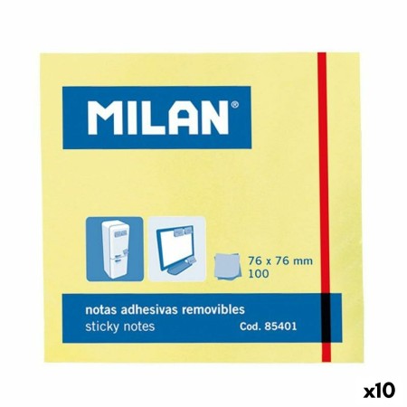 Notes Adhésives Milan Jaune Blanc 76 x 76 mm (10 Unités): Plus de 300.000 produits de grandes marques en vente directe à prix us