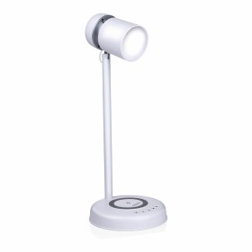Lampe LED avec haut-parleur et chargeur sans fil Grundig Blanc 15 W 76 Lm Ø 12 x 34 cm Plastique 3-en-1: Plus de 300.000 produit