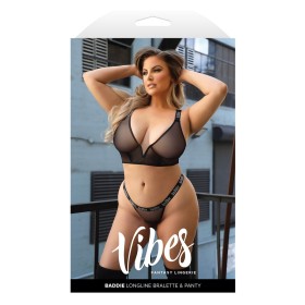 Ensemble de Lingerie Fantasy Lingerie Noir (Queen size): Plus de 300.000 produits de grandes marques en vente directe à prix usi