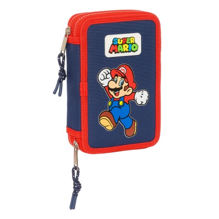 Plumier double Super Mario World Blue marine 12.5 x 19.5 x 4 cm 28 Pièces: Plus de 300.000 produits de grandes marques en vente 