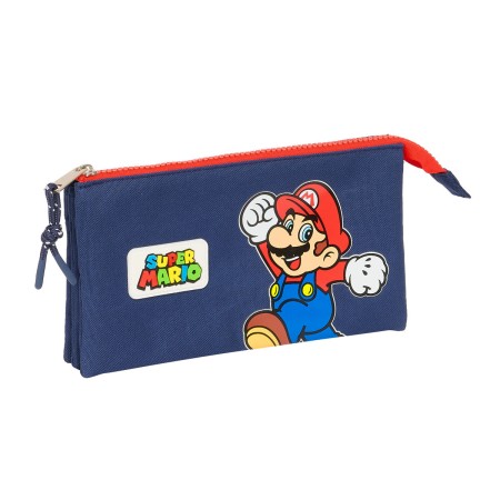 Trousse Fourre-Tout Triple Super Mario World Blue marine 22 x 12 x 3 cm: Plus de 300.000 produits de grandes marques en vente di
