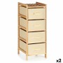 Caisson à Tiroirs Crème Bois Textile 34 x 84,5 x 36 cm (2 Unités): Plus de 300.000 produits de grandes marques en vente directe 