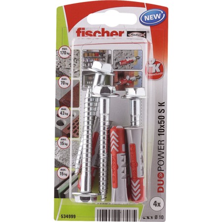 Boîte à vis Fischer duopower 4 Pièces 10 x 50 mm: Plus de 300.000 produits de grandes marques en vente directe à prix usine sur 