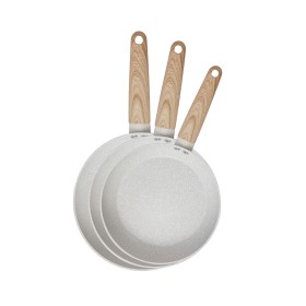 Ensemble de poêle San Ignacio Crème Ø 18 x 4 cm Ø 22 x 5 cm Ø 26 x 5 cm 3 Pièces: Plus de 300.000 produits de grandes marques en