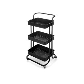 Chariot de Cuisine Kinvara WR4338-TJ PRO.1 Noir Métal polypropylène 42 x 86 x 35,5 cm 3 Compartiments: Plus de 300.000 produits 