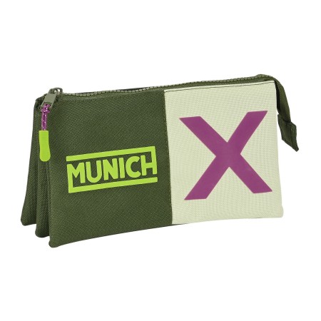 Trousse Fourre-Tout Triple Munich Bright khaki Vert 22 x 12 x 3 cm: Plus de 300.000 produits de grandes marques en vente directe