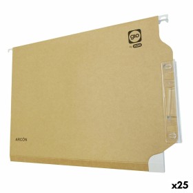 Dossier suspendu Elba Arcón Etiquette de nom Viseur Transparent Marron Blanc Bicolore Din A4 Papier carton 25 Unités: Plus de 30