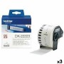 Papier Continu pour Imprimantes Brother DK-22223 Blanc 50 mm x 30,48 m Noir (3 Unités): Plus de 300.000 produits de grandes marq