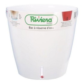 Pot auto-arrosant Riviera Eva New Blanc Plastique Ronde Ø 46 cm: Plus de 300.000 produits de grandes marques en vente directe à 