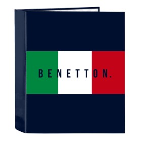 Reliure à anneaux Benetton Flag Blue marine A4 27 x 33 x 6 cm: Plus de 300.000 produits de grandes marques en vente directe à pr